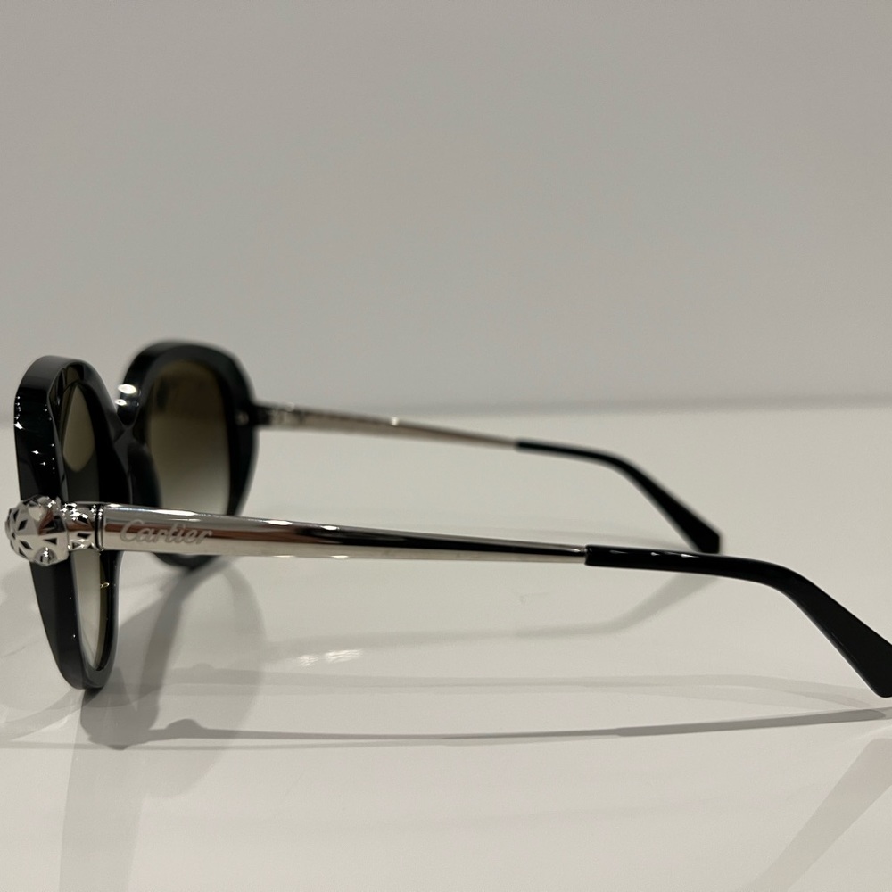 CARTIER BLACK PANTHER SUNGLASSES NEW - Picture 10 of 16